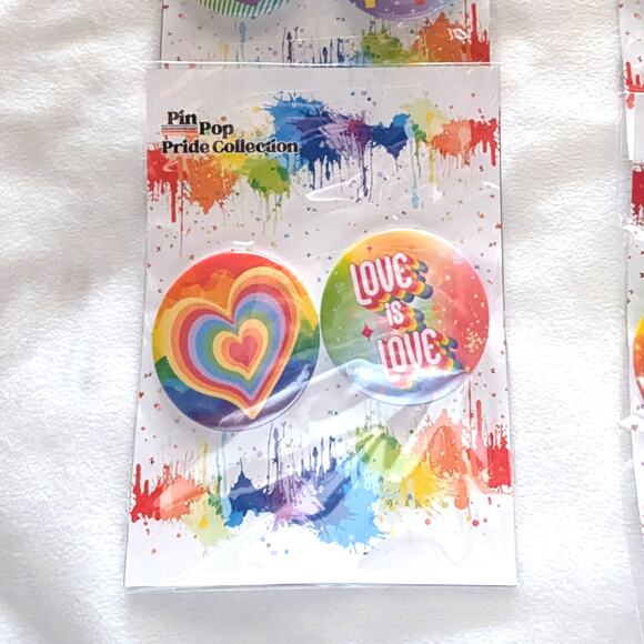 LGTBQ+ Pride Graphic Pinback Buttons Collectibles 2.25 inch Custom Gift Ideas - Picture 3 of 5